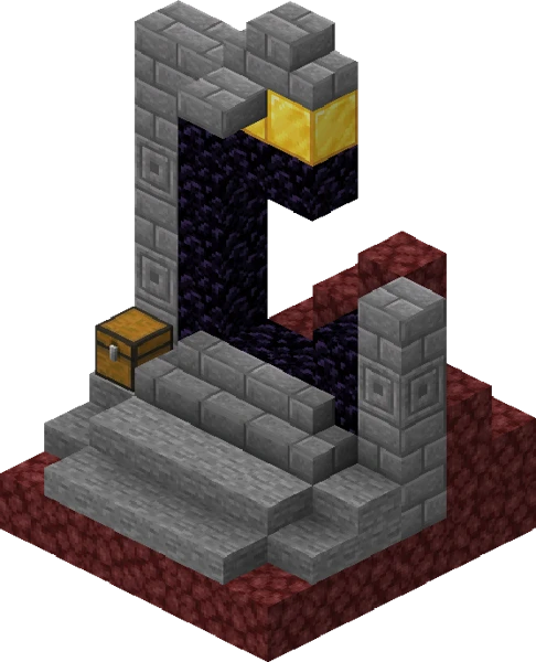 무너진 차원문 (Minecraft Wiki 게임 렌더)