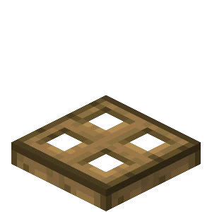 나무 다락문 (Minecraft Wiki 게임 렌더)