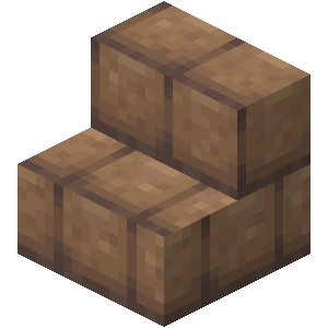 진흙 벽돌 계단 (Minecraft Wiki 게임 렌더)