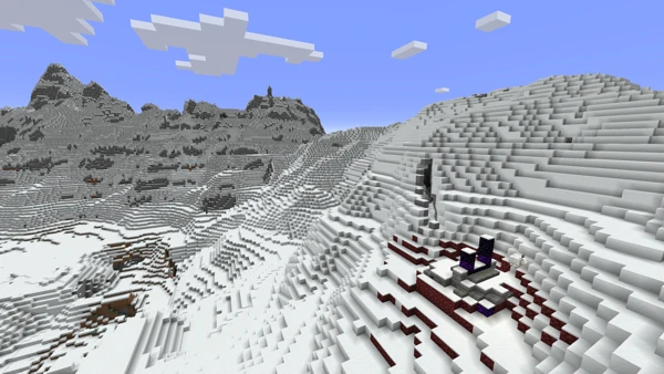 눈 덮인 비탈 (Minecraft Wiki 게임 렌더)