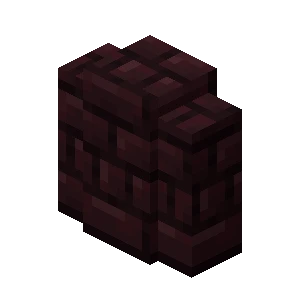 네더 벽돌 담장 (Minecraft Wiki 게임 렌더)