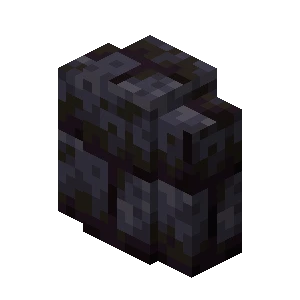 윤나는 흑암 벽돌 담장 (Minecraft Wiki 게임 렌더)