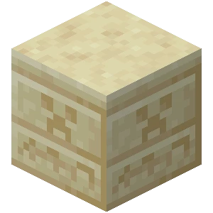 조각된 사암 (Minecraft Wiki 게임 렌더)