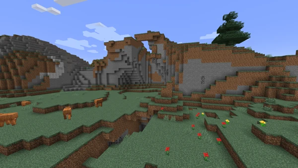 바람이 세찬 언덕 (Minecraft Wiki 게임 렌더)