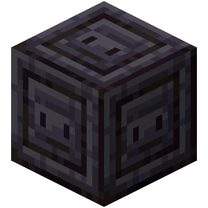 조각된 윤나는 흑암 (Minecraft Wiki 게임 렌더)