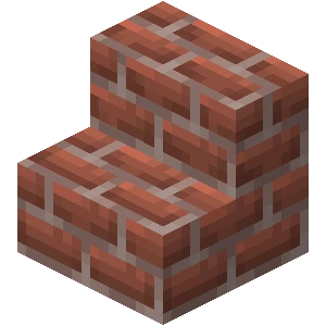 벽돌 계단 (Minecraft Wiki 게임 렌더)