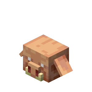 피글린 머리 (Minecraft Wiki 게임 렌더)