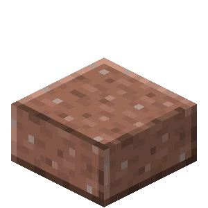 윤나는 화강암 반 블록 (Minecraft Wiki 게임 렌더)