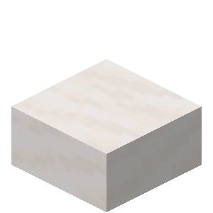 매끄러운 석영 반 블록 (Minecraft Wiki 게임 렌더)