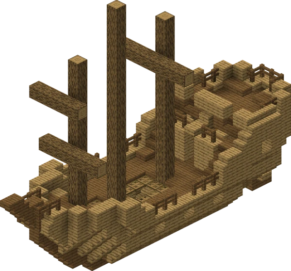 난파선 (Minecraft Wiki 게임 렌더)