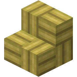 대나무 모자이크 계단 (Minecraft Wiki 게임 렌더)