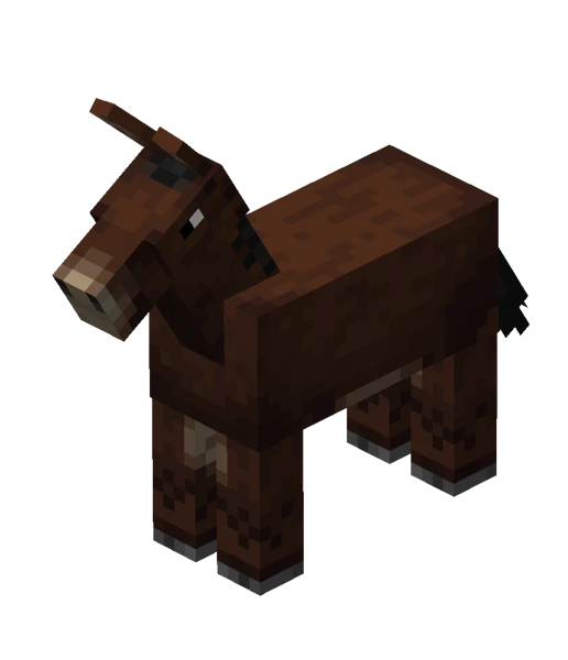 노새 (Minecraft Wiki 게임 렌더)