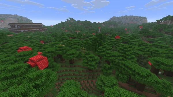 어두운 숲 (Minecraft Wiki 게임 렌더)