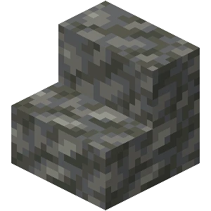 응회암 계단 (Minecraft Wiki 게임 렌더)