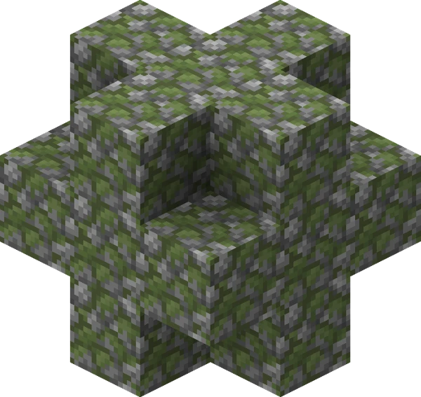 이끼 낀 바위 (Minecraft Wiki 게임 렌더)
