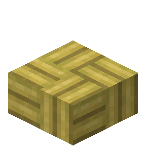 대나무 모자이크 반 블록 (Minecraft Wiki 게임 렌더)