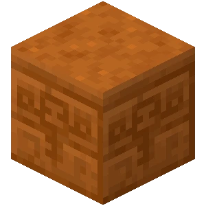 조각된 붉은 사암 (Minecraft Wiki 게임 렌더)