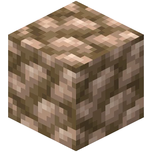 철 원석 블록 (Minecraft Wiki 게임 렌더)