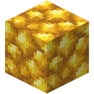 금 원석 블록 (Minecraft Wiki 게임 렌더)