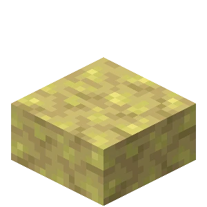 유황 반 블록 (Minecraft Wiki 게임 렌더)