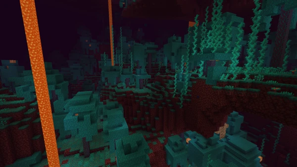 뒤틀린 숲 (Minecraft Wiki 게임 렌더)