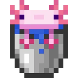 아홀로틀이 담긴 양동이 (Minecraft Wiki 게임 렌더)