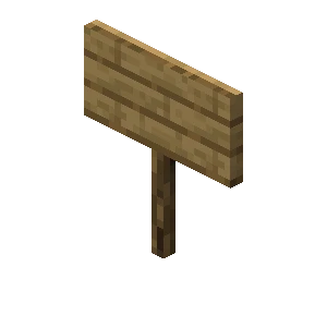 표지판 (Minecraft Wiki 게임 렌더)