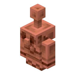 구리 골렘 동상 (Minecraft Wiki 게임 렌더)
