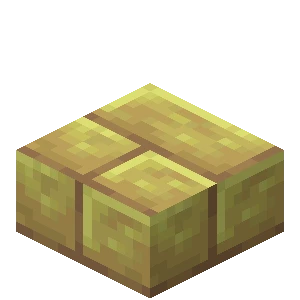 유황 벽돌 반 블록 (Minecraft Wiki 게임 렌더)