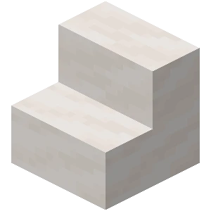 매끄러운 석영 계단 (Minecraft Wiki 게임 렌더)