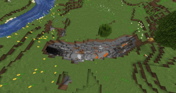 협곡 (Minecraft Wiki 게임 렌더)
