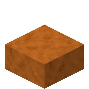 매끄러운 붉은 사암 반 블록 (Minecraft Wiki 게임 렌더)