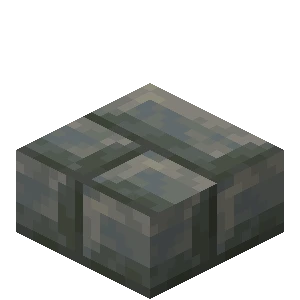 응회암 벽돌 반 블록 (Minecraft Wiki 게임 렌더)