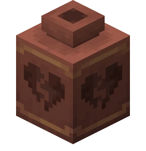 찢어진 심장 도자기 조각 (Minecraft Wiki 게임 렌더)