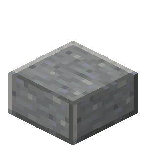 윤나는 안산암 반 블록 (Minecraft Wiki 게임 렌더)