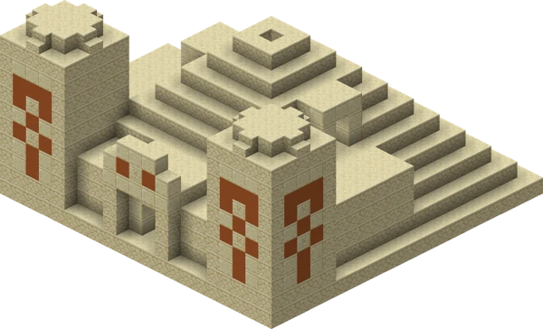 사막 피라미드 (Minecraft Wiki 게임 렌더)