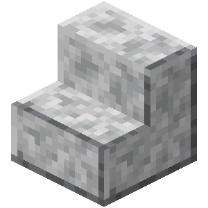 윤나는 섬록암 계단 (Minecraft Wiki 게임 렌더)