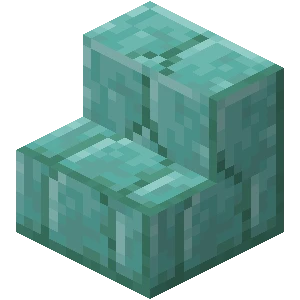 프리즈머린 벽돌 계단 (Minecraft Wiki 게임 렌더)