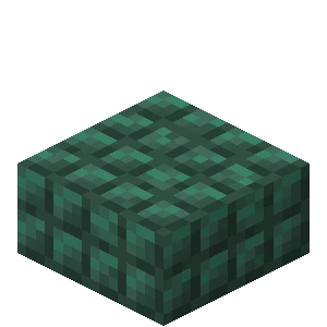 짙은 프리즈머린 반 블록 (Minecraft Wiki 게임 렌더)