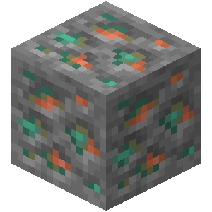 구리 광석 (Minecraft Wiki 게임 렌더)