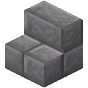 석재 벽돌 계단 (Minecraft Wiki 게임 렌더)