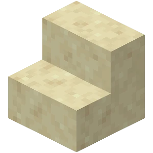 매끄러운 사암 계단 (Minecraft Wiki 게임 렌더)