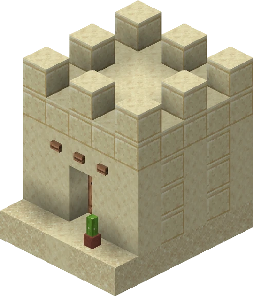 Desert Village (Minecraft Wiki 게임 렌더)
