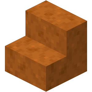 매끄러운 붉은 사암 계단 (Minecraft Wiki 게임 렌더)