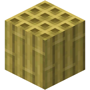 껍질 벗긴 대나무 블록 (Minecraft Wiki 게임 렌더)