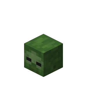 좀비 머리 (Minecraft Wiki 게임 렌더)