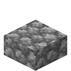조약돌 반 블록 (Minecraft Wiki 게임 렌더)