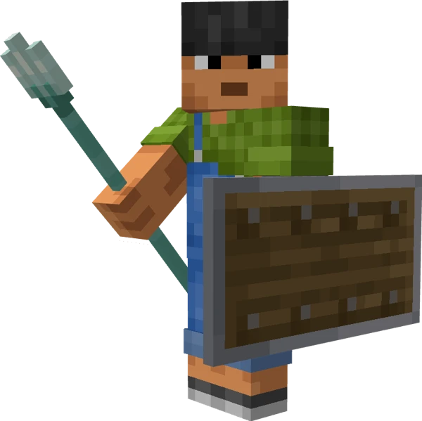 양손 쓰기 (Minecraft Wiki 게임 렌더)