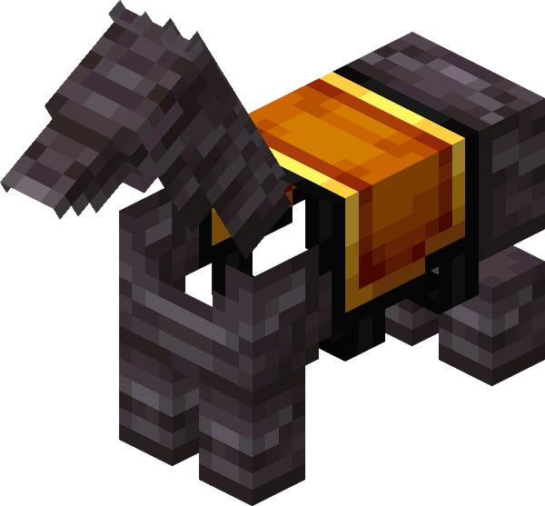 네더라이트 말 갑옷 (Minecraft Wiki 게임 렌더)