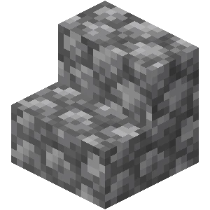 조약돌 계단 (Minecraft Wiki 게임 렌더)